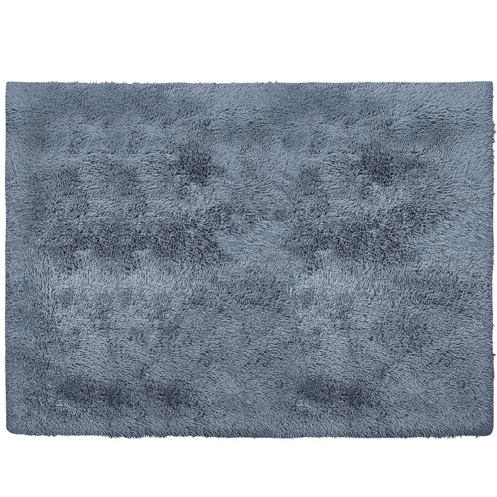 5' X 7' Gray Shag Non Skid Area Rug