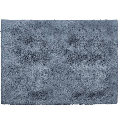 4' X 5' Gray Shag Power Loom Non Skid Area Rug