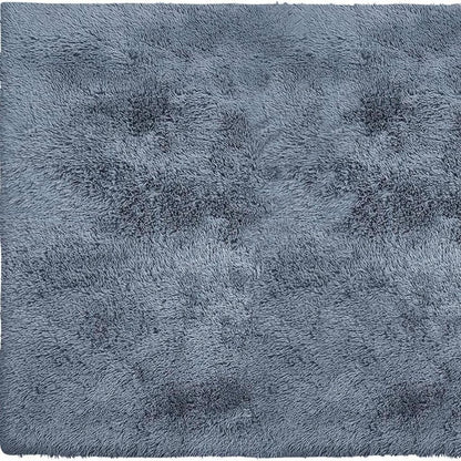 5' X 7' Gray Shag Non Skid Area Rug