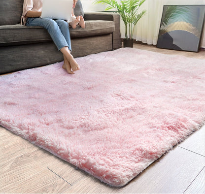 5' X 7' Pink Shag Area Rug
