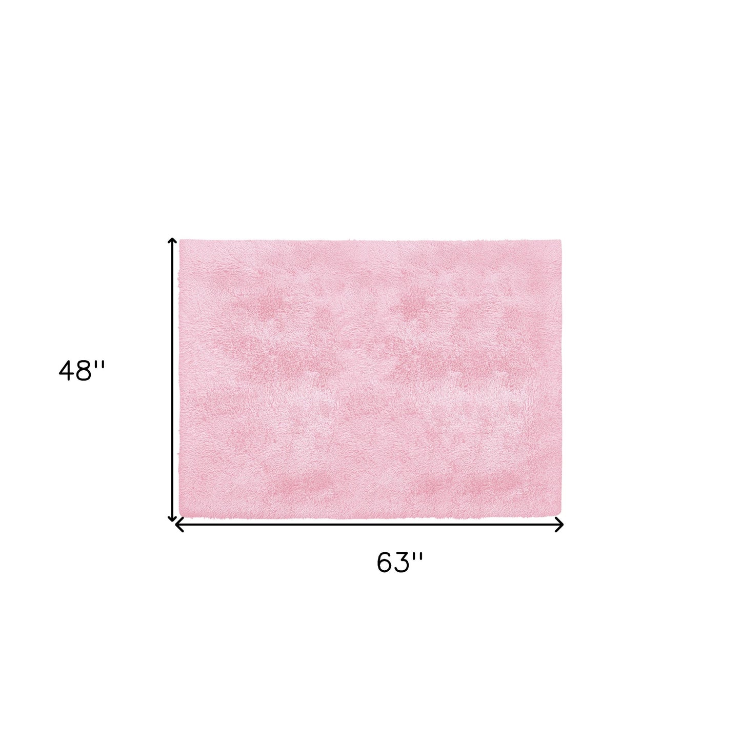 5' X 7' Pink Shag Area Rug