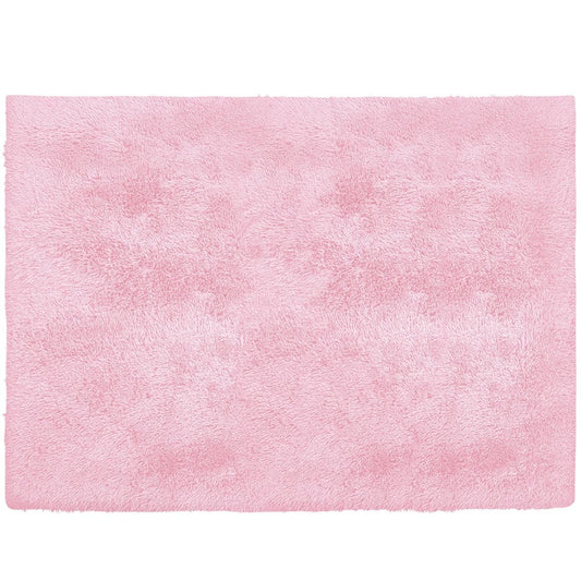 4' X 5' Pink Shag Power Loom Area Rug