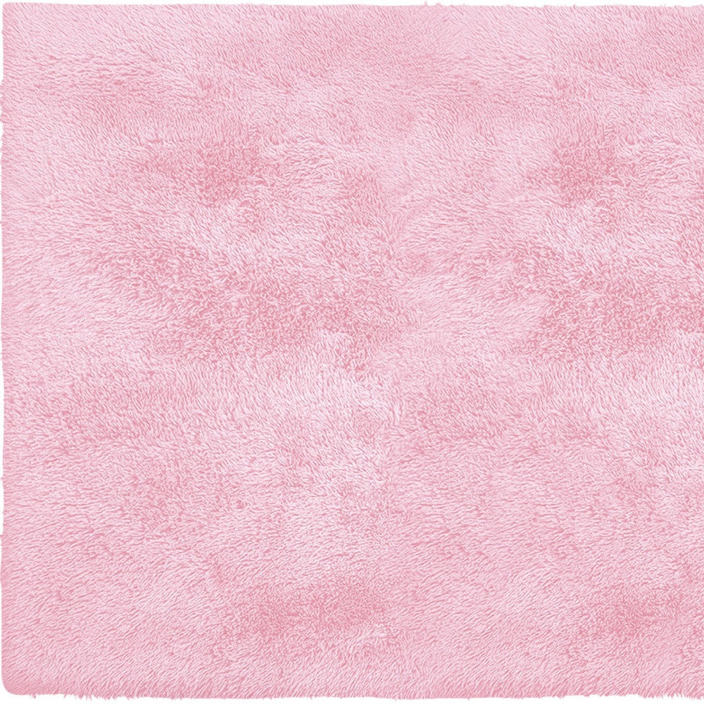 5' X 7' Pink Shag Area Rug