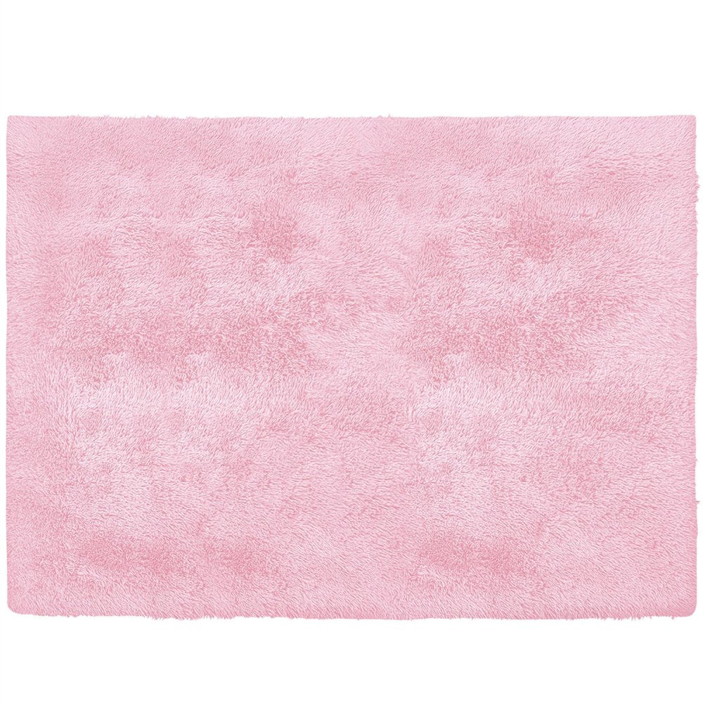 4' X 5' Pink Shag Power Loom Area Rug