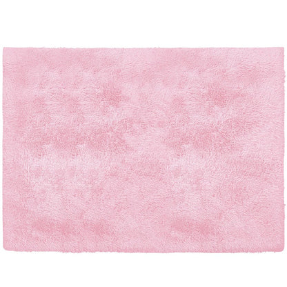 4' X 5' Pink Shag Power Loom Area Rug