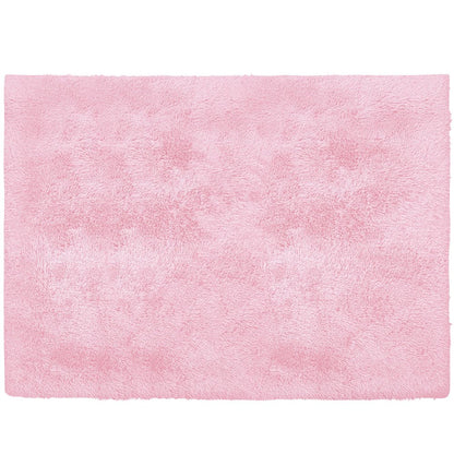 4' X 5' Pink Shag Power Loom Area Rug