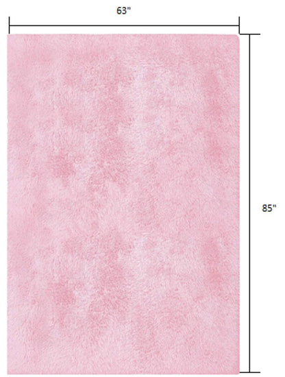5' X 7' Pink Shag Area Rug