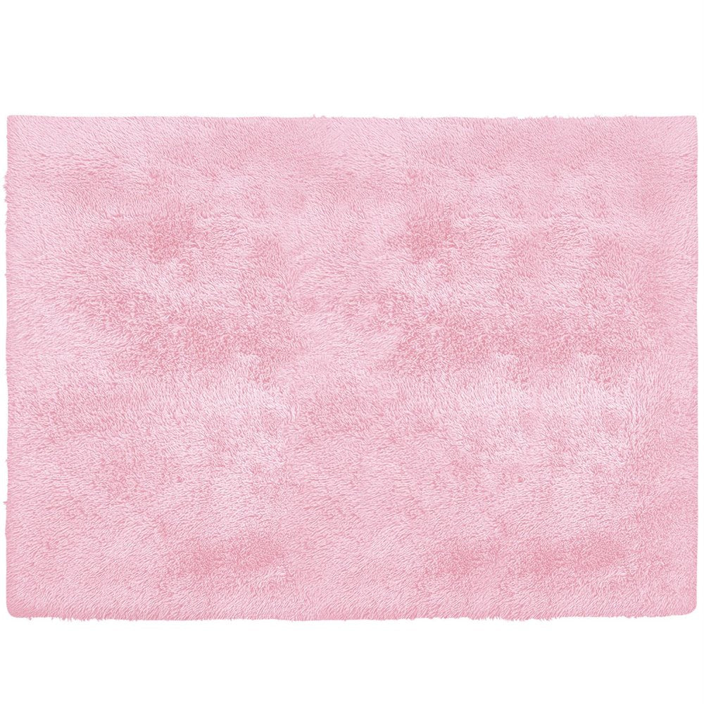 4' X 5' Pink Shag Power Loom Area Rug