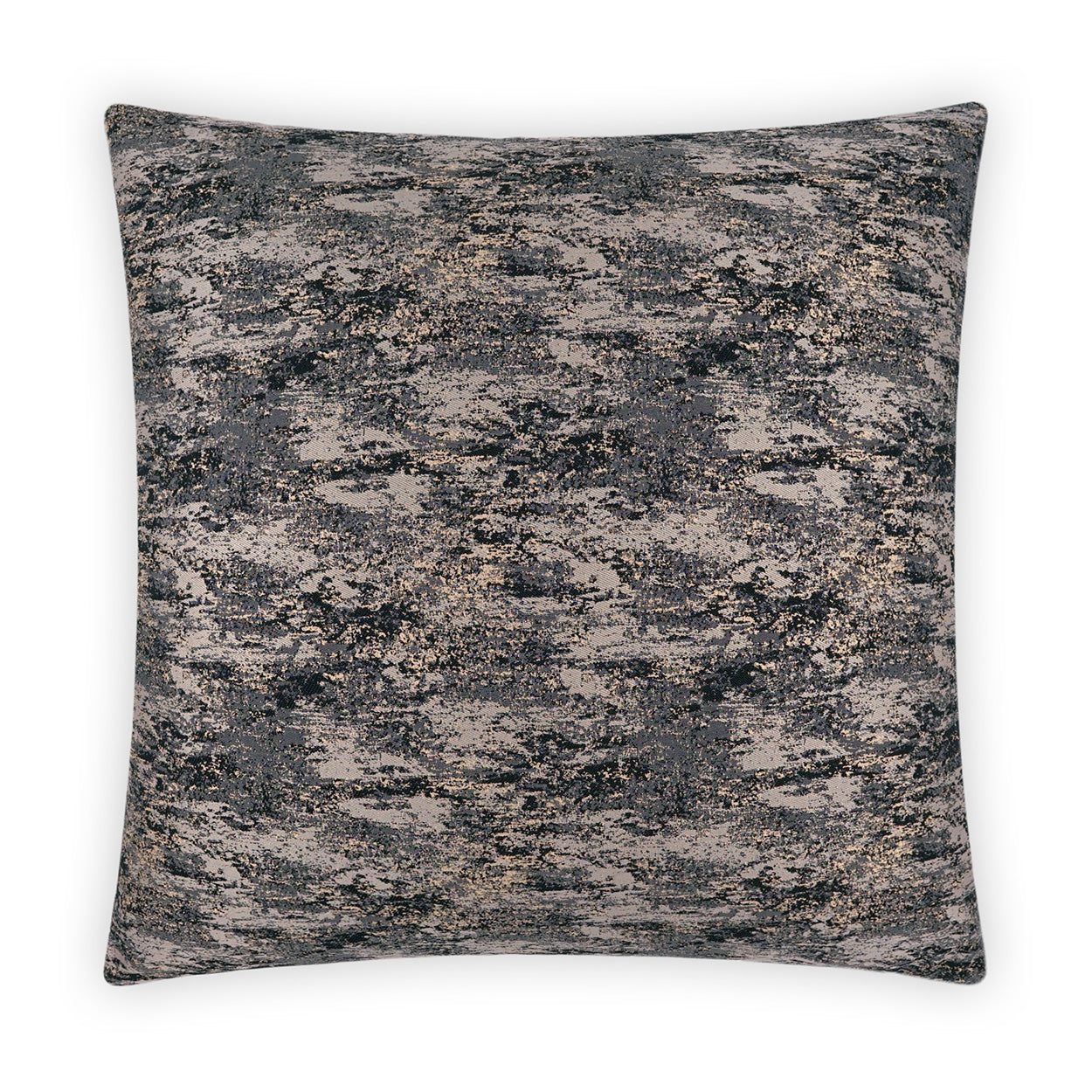 D.V. KAP HOME   24" x 24" Stardust Pillow - Black Transitional, Glam    - 3933-B-2424