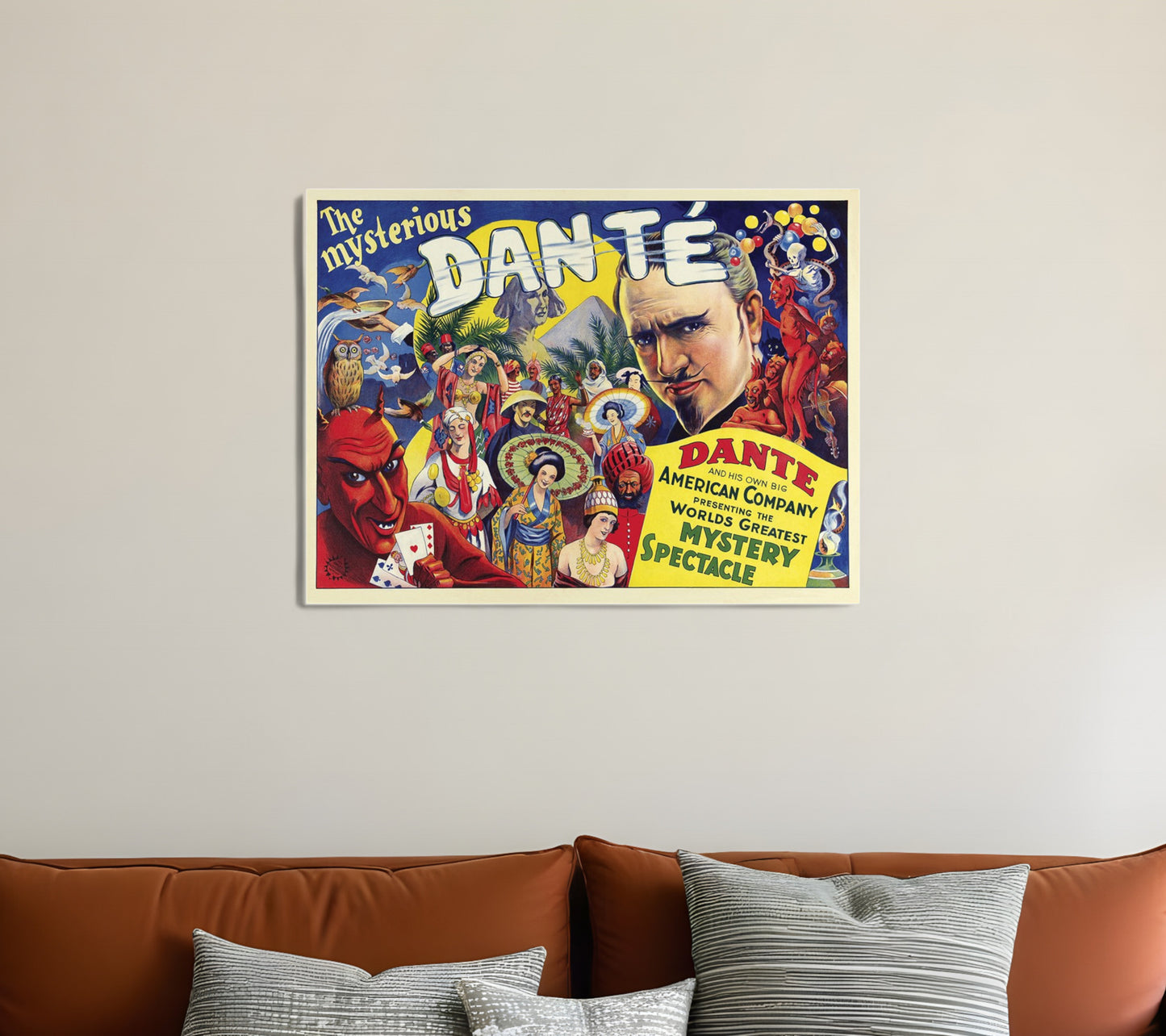 The Mysterious Dante Vintage Magic Unframed Print Wall Art