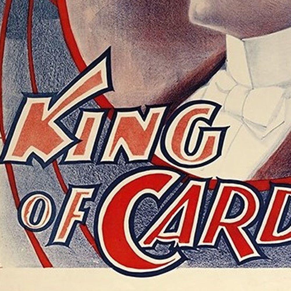 30" X 24" Houdini King Of Cards Vintage Magic Poster Wall Art