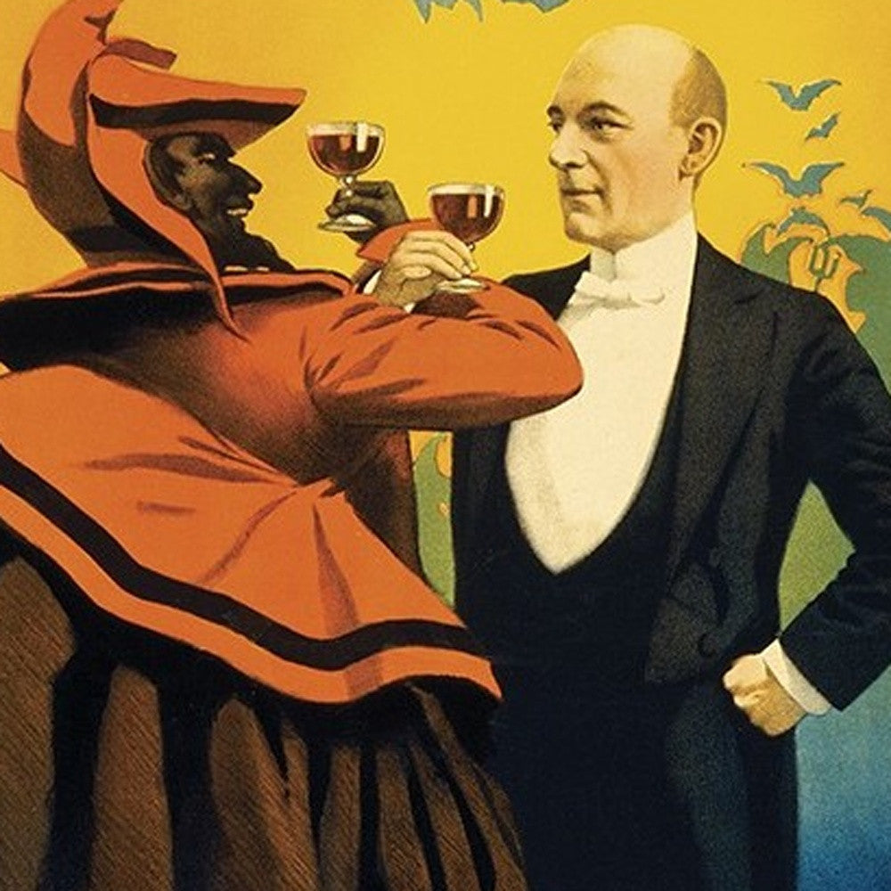 Kellar Having Drinks With The Devil Vintage Magic Unframed Print Wall Art