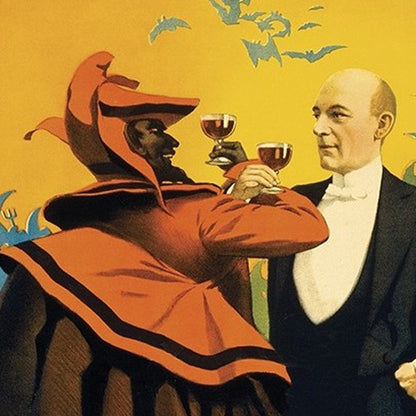 Kellar Having Drinks With The Devil Vintage Magic Unframed Print Wall Art