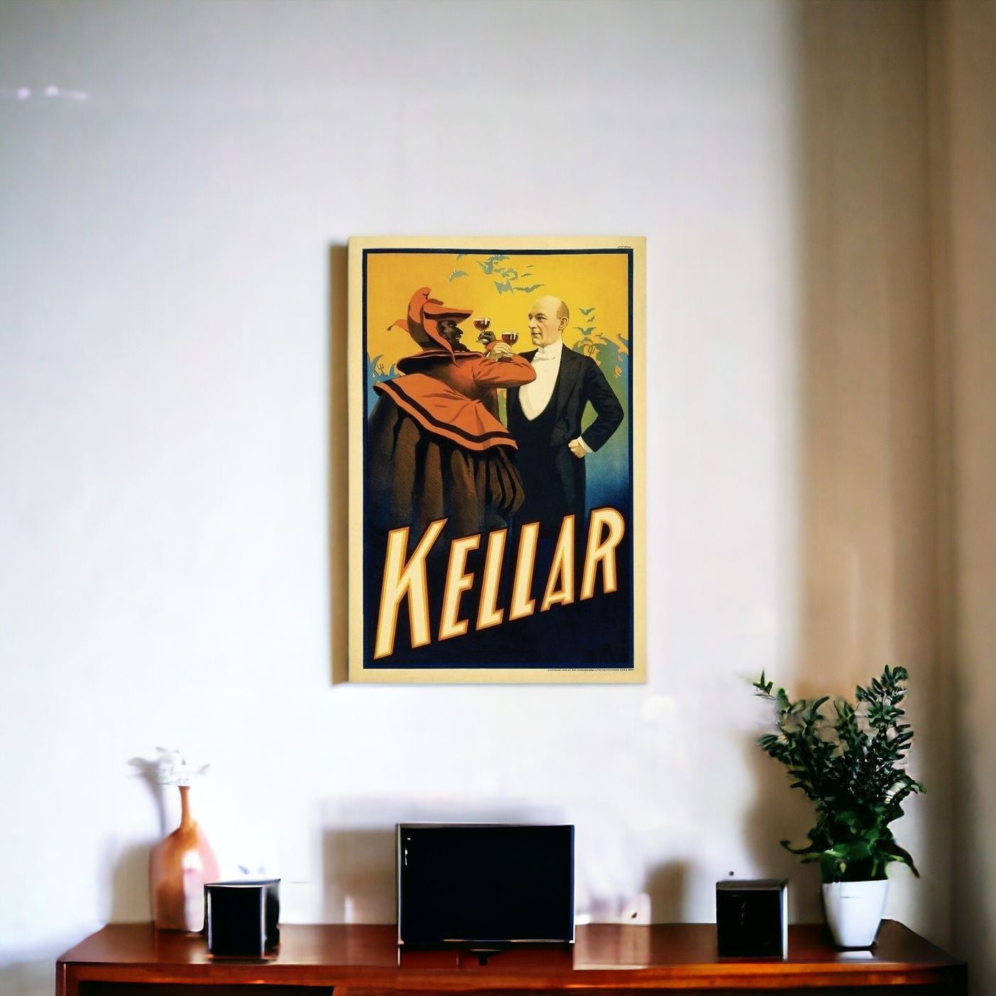 Kellar Drinks With The Devil Vintage Magic Unframed Print Wall Art