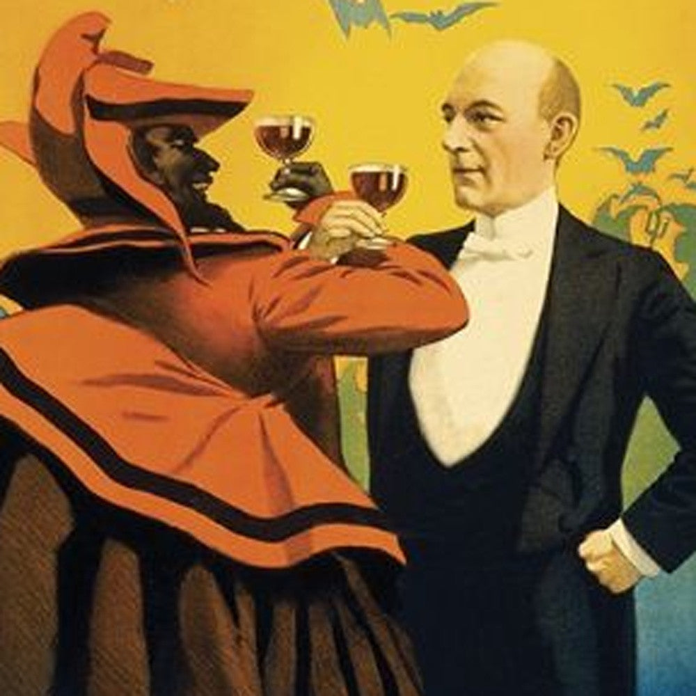 Kellar Having Drinks With The Devil Vintage Magic Unframed Print Wall Art