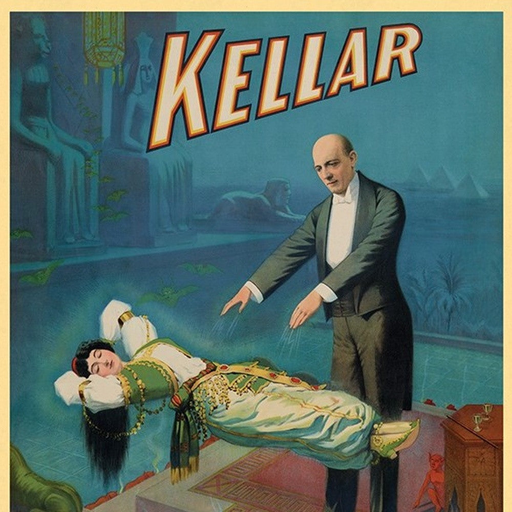 Kellar Levitation Vintage Magic Unframed Print Wall Art