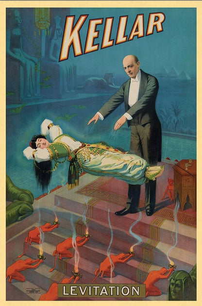 Kellar Levitation Vintage Magic Unframed Print Wall Art