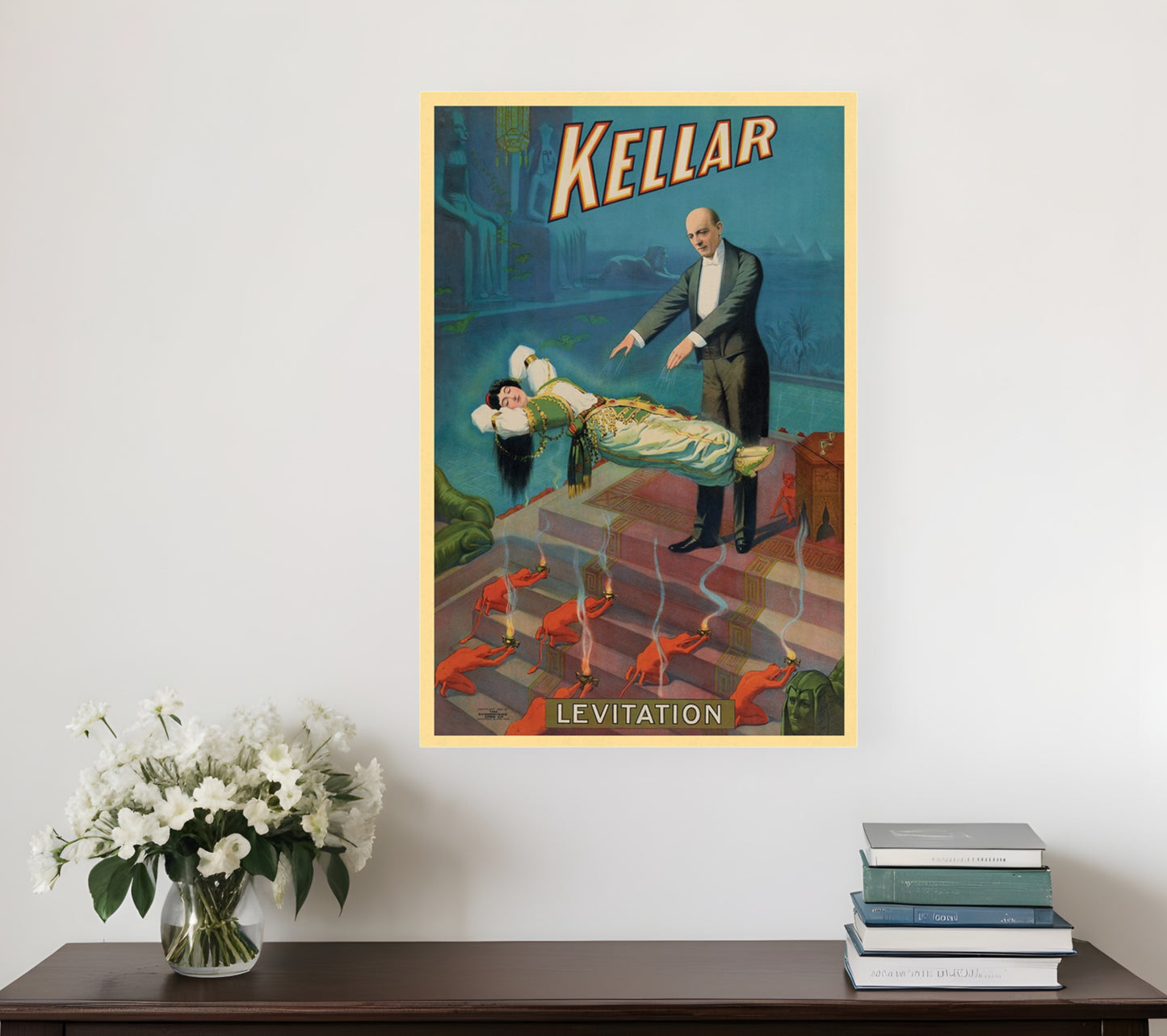 Kellar Levitation Vintage Magic Unframed Print Wall Art