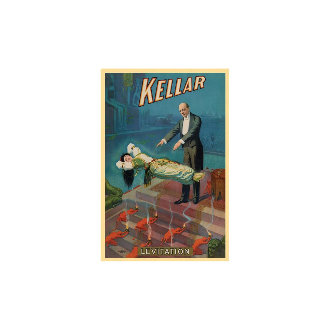 Kellar Levitation Vintage Magic Unframed Print Wall Art