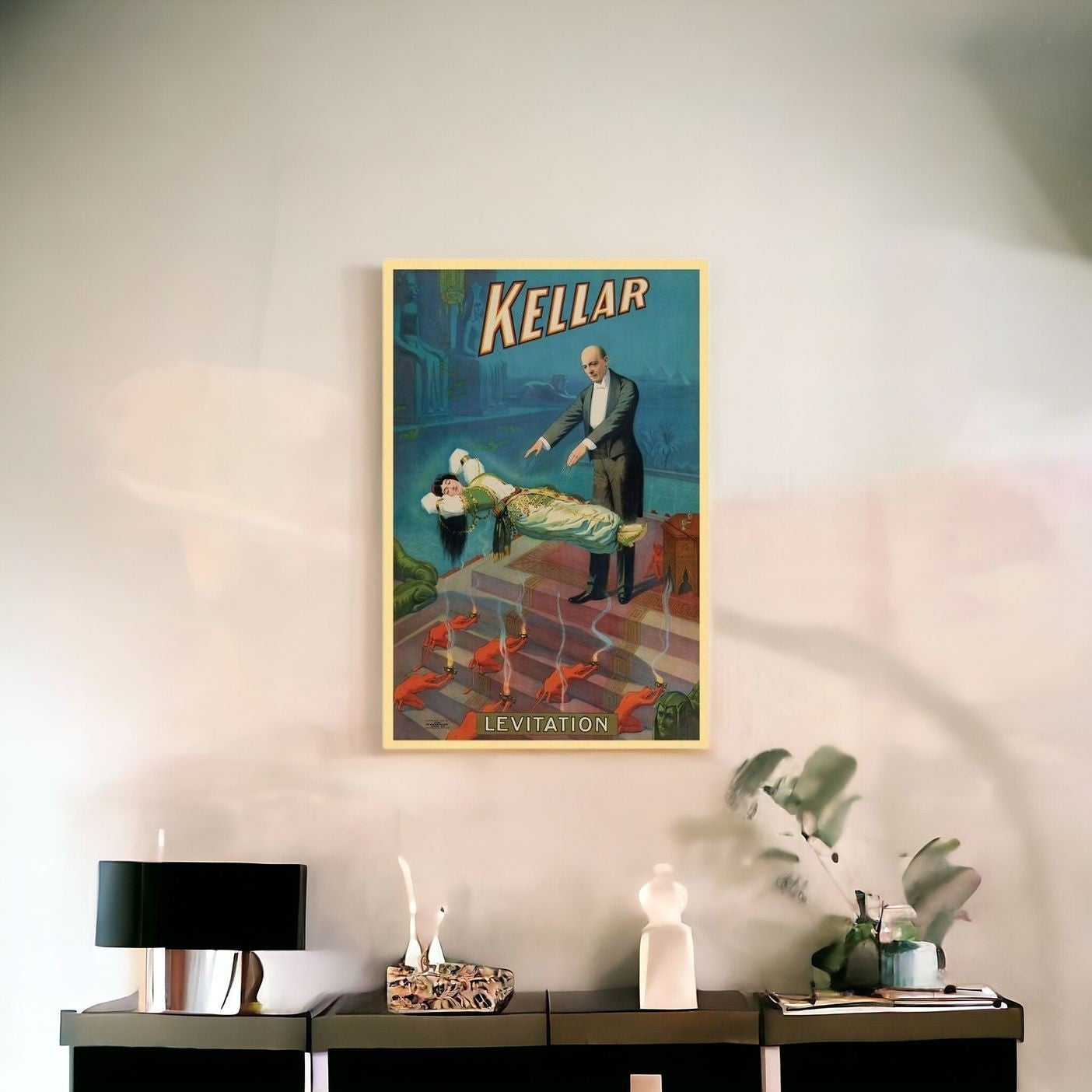 Kellar Levitation Vintage Magic Unframed Print Wall Art