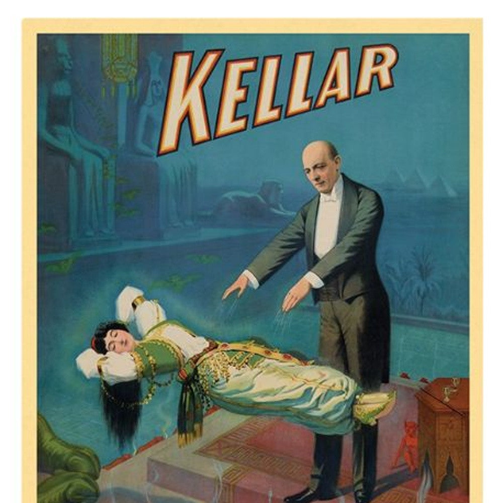 Kellar Levitation Vintage Magic Unframed Print Wall Art