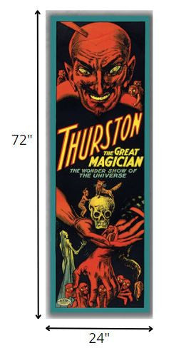 24" X 72" Thurston The Great Wonder Show Vintage Magic Poster Wall Art