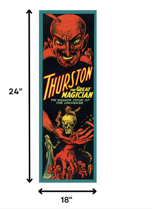 24" X 72" Thurston The Great Wonder Show Vintage Magic Poster Wall Art