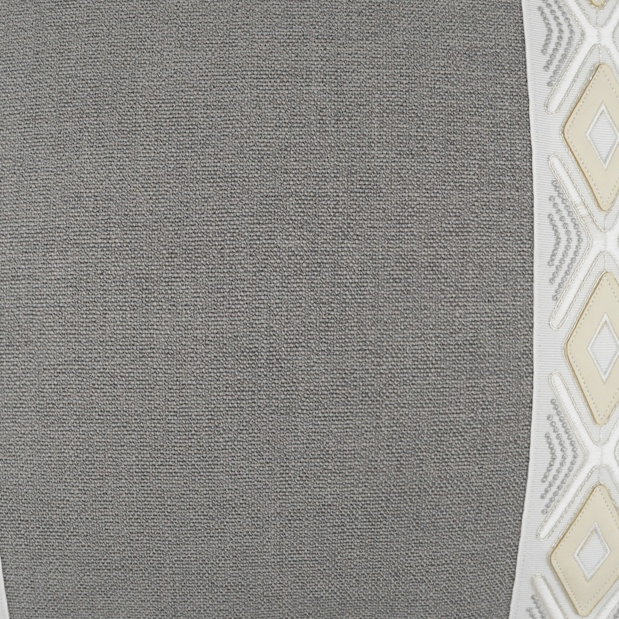 D.V. KAP HOME   24" x 24" Rochelle Pillow - Dove Band / Ribbon, Transitional    - 3934-D-2424