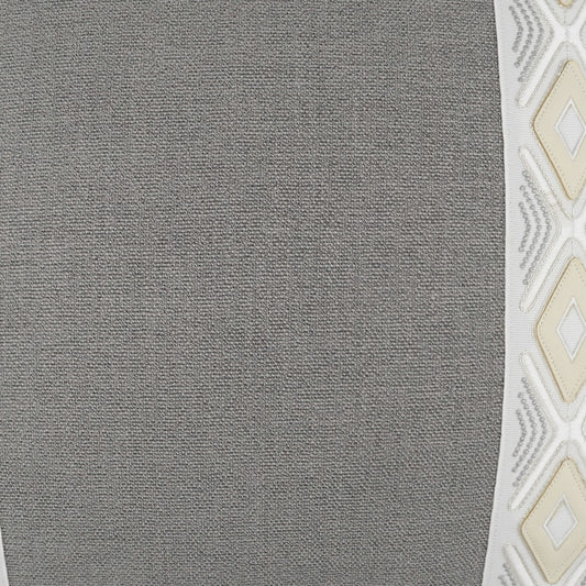 D.V. KAP HOME 3934-D-YARD Rochelle Fabric - Dove Band , Ribbon, Transitional  Grey   - Rochelle