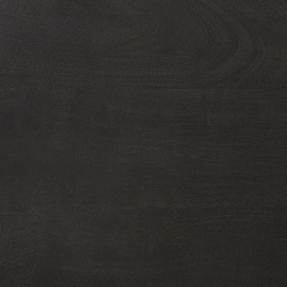 26" Black Solid Wood and Metal Backless Counter Height Bar Chair