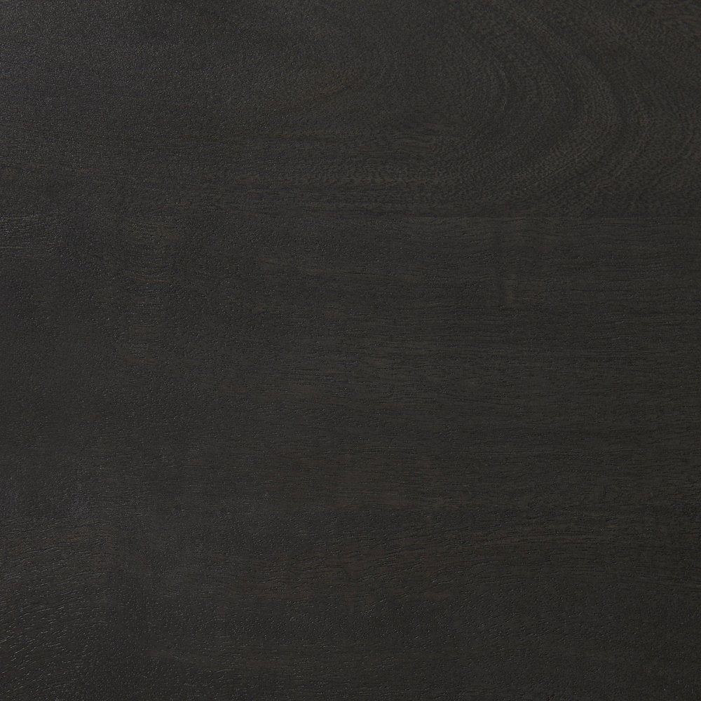 26" Black Solid Wood and Metal Backless Counter Height Bar Chair