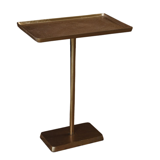 Gold Cast Aluminum Side Table