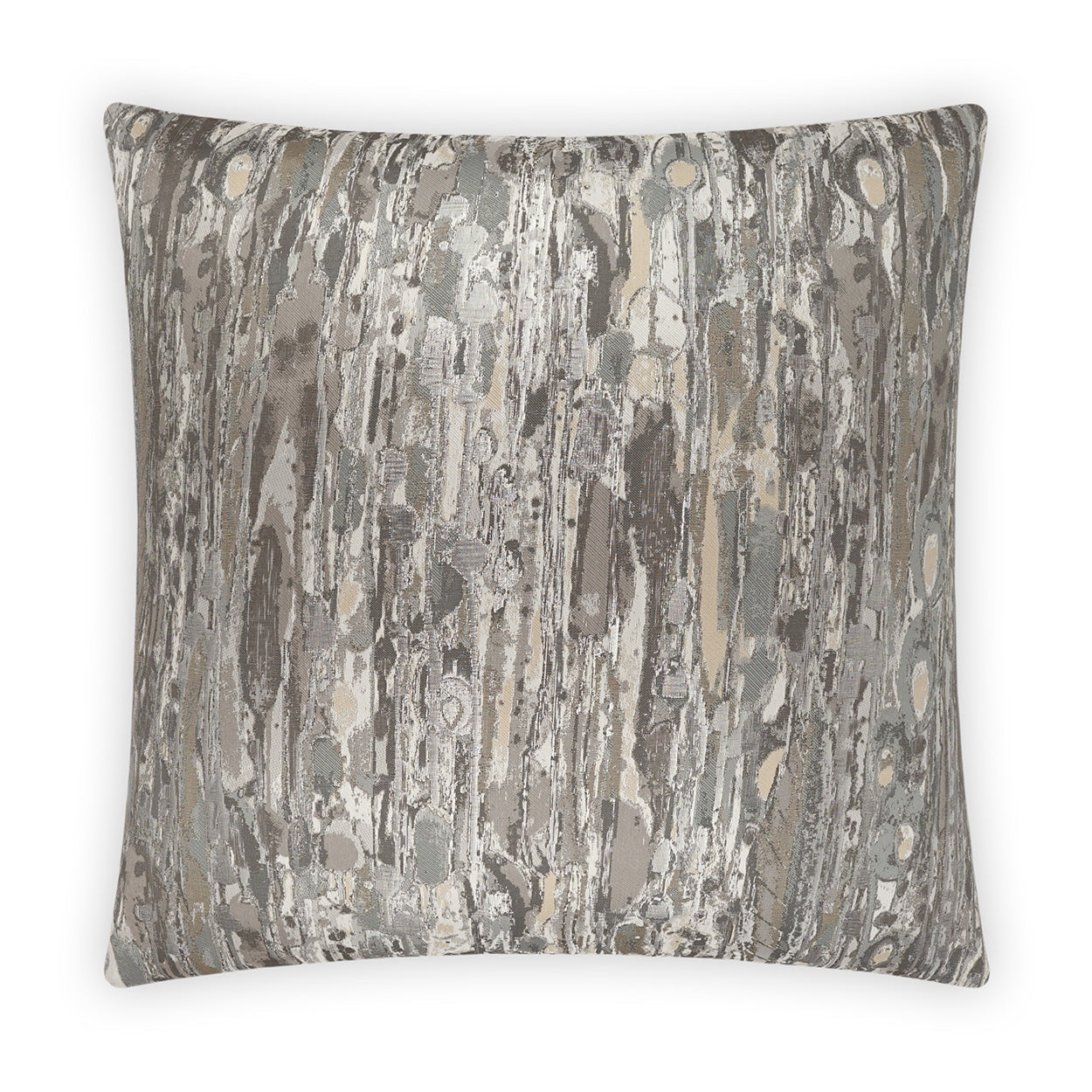 D.V. KAP HOME   24" x 24" Lynn Pillow - Silver Transitional, Glam    - 3935-S-2424