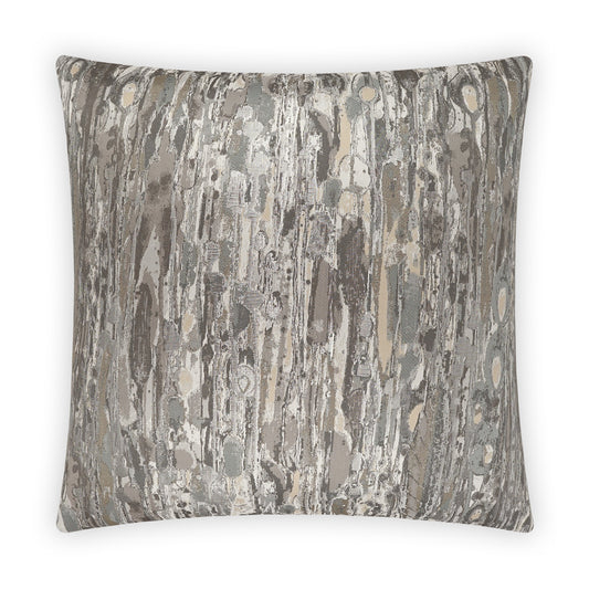 D.V. KAP HOME   24" x 24" Lynn Pillow - Silver Transitional, Glam    - 3935-S-2424