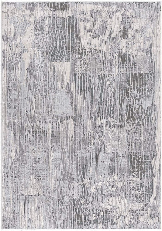 5' X 7' Blue Abstract Power Loom Area Rug