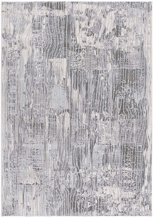 5' X 7' Blue Abstract Power Loom Area Rug