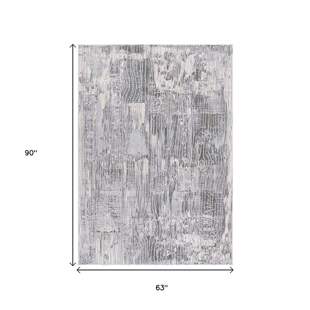 8' X 10' Blue Abstract Power Loom Area Rug