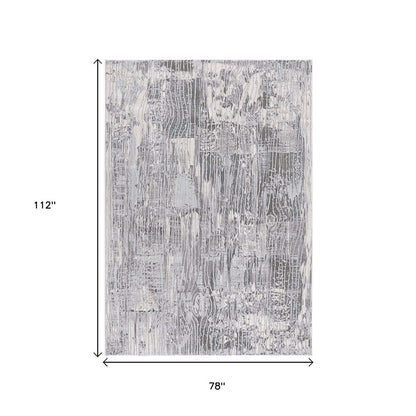 8' X 10' Blue Abstract Power Loom Area Rug