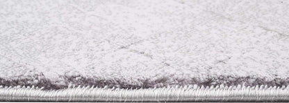 7' X 10' Gray Distressed Diamonds Area Rug