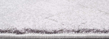 7' X 10' Gray Distressed Diamonds Area Rug