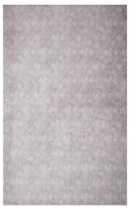 7' X 10' Gray Distressed Diamonds Area Rug