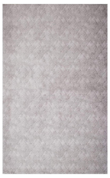 8' X 11' Gray Distressed Diamonds Area Rug