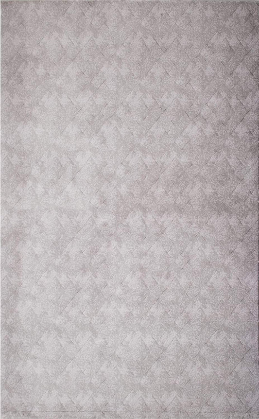 5' X 8' Gray Distressed Diamonds Area Rug