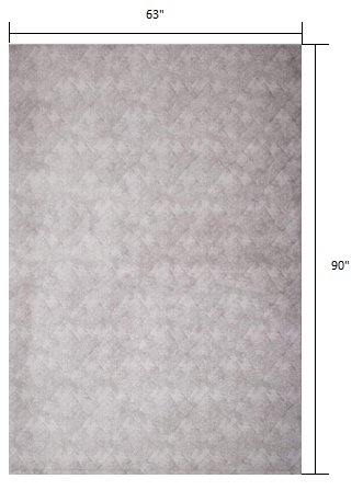 7' X 10' Gray Distressed Diamonds Area Rug