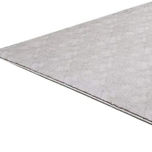 5' X 8' Gray Distressed Diamonds Area Rug