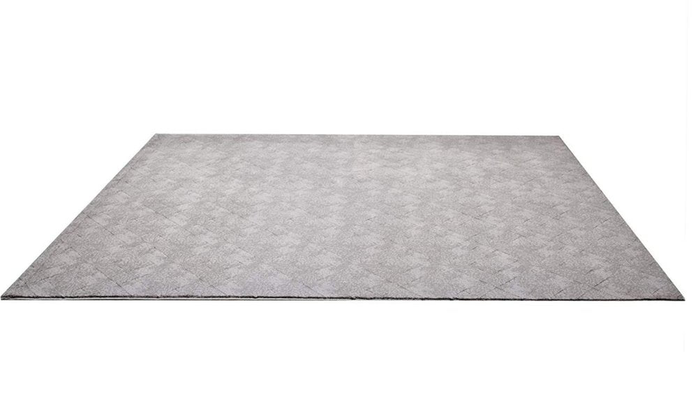 8' X 11' Gray Distressed Diamonds Area Rug