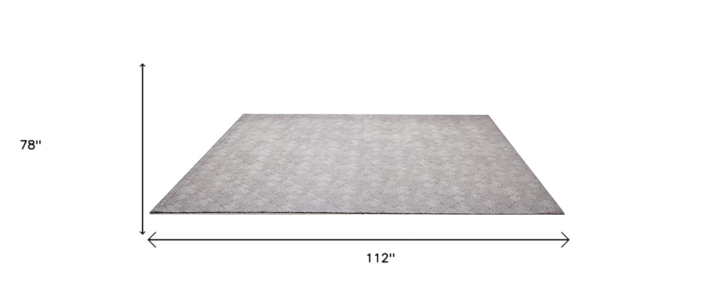 5' X 8' Gray Distressed Diamonds Area Rug