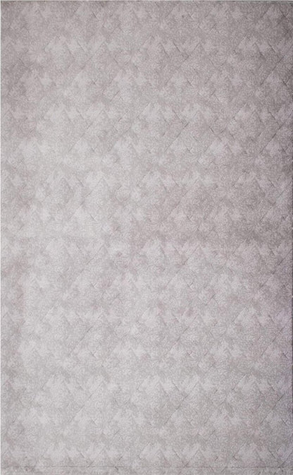 8' X 11' Gray Distressed Diamonds Area Rug