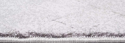 7' X 10' Gray Distressed Diamonds Area Rug