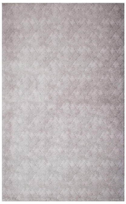 7' X 10' Gray Distressed Diamonds Area Rug